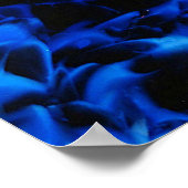 Abstraktes Schwarz-Blau-Glas Poster (Ecke)