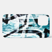 Abstraktes Schwarz-Blau-Graffiti Case-Mate-iPhone Case-Mate iPhone Hülle (Rückseite (Horizontal))