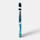 Abstraktes Schwarz-Blau-Graffiti Case-Mate-iPhone iPhone Hülle (Linke Seite)