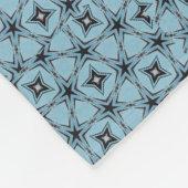 Abstraktes Schwarz-Blau-Muster Fleecedecke (Ecke)