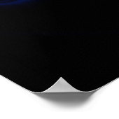 Abstraktes Schwarz-Blau-Poster Poster (Ecke)