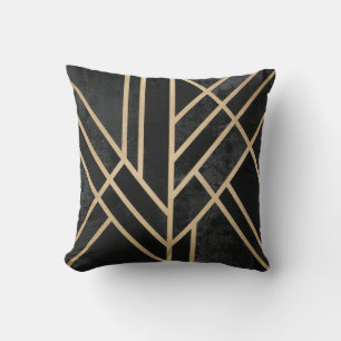 Abstraktes Schwarz-Dekormuster Kissen