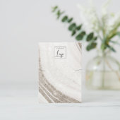 Abstraktes Schwarz-Gold-Marmor-Agate-Netzklace-Dis Visitenkarte (Stehend Vorderseite)