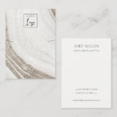 Abstraktes Schwarz-Gold-Marmor-Agate-Netzklace-Dis Visitenkarte (Vorne/Hinten)