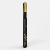 Abstraktes Schwarz-Gold-Muster Case-Mate iPhone Hülle (Hinten/Rechts)