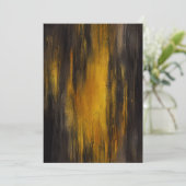 Abstraktes Schwarz-Gold-Muster Feiertagskarte (Stehend Vorderseite)