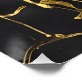 Abstraktes Schwarz-Gold-Muster Poster (Ecke)