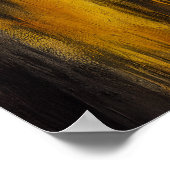 Abstraktes Schwarz-Gold-Muster Poster (Ecke)