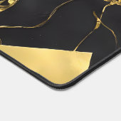 Abstraktes Schwarz-Gold-Muster Schreibtischunterlage (Ecke)
