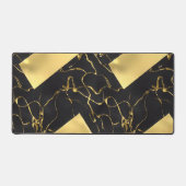 Abstraktes Schwarz-Gold-Muster Schreibtischunterlage (Vorderseite)