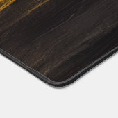 Abstraktes Schwarz-Gold-Muster Schreibtischunterlage (Ecke)