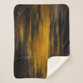 Abstraktes Schwarz-Gold-Muster Sherpadecke (Vorderseite)