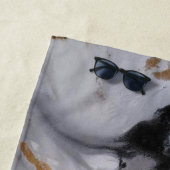 Abstraktes Schwarz, Gold und Grau Strandtuch (Beispiel)