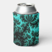 Abstraktes Schwarz-Grün-Fraktal Kunst Dosenkühler (Kanne Rückseite)