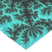 Abstraktes Schwarz-Grün-Fraktal-Muster Kurzer Tischläufer (Ecke)