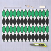 Abstraktes Schwarz-Grün-Muster Seidenpapier (Handwerk)