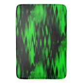 Abstraktes Schwarz-Grün-Zickzack Badematte (Vorderseite Vertikal)