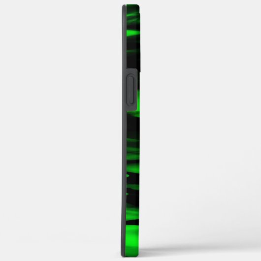 Abstraktes Schwarz-Grün-Zickzack Case-Mate iPhone Hülle (Rückseite / Rechts)