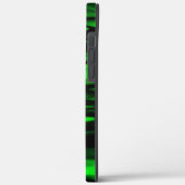 Abstraktes Schwarz-Grün-Zickzack Case-Mate iPhone Hülle (Rückseite / Links)