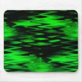 Abstraktes Schwarz-Grün-Zickzack Mousepad (Vorne)