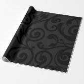 Abstraktes Schwarz-Muster mit eigenem Schwenken Geschenkpapier (Ungerollt)