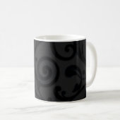 Abstraktes Schwarz-Muster mit eigenem Schwenken Kaffeetasse (VorderseiteRechts)