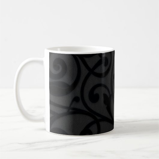 Abstraktes Schwarz-Muster mit eigenem Schwenken Kaffeetasse (Links)