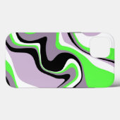 Abstraktes Schwarz-Neon-Grün-Fluid Case-Mate iPhone Hülle (Rückseite (Horizontal))