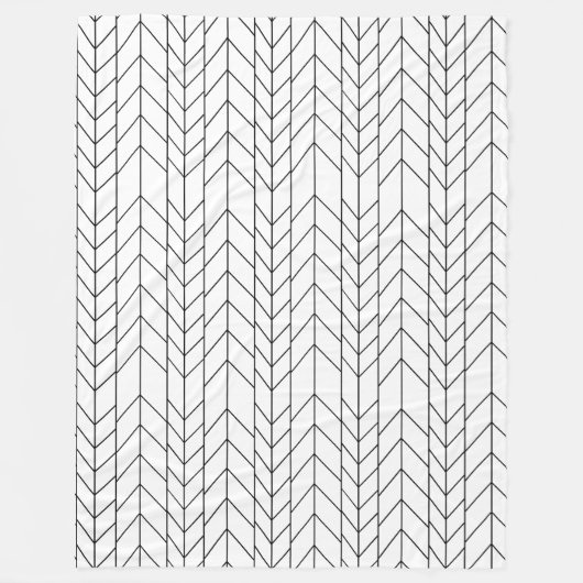 Abstraktes Schwarz- oder Farbherringbone-Muster Fleecedecke (Vorderseite)