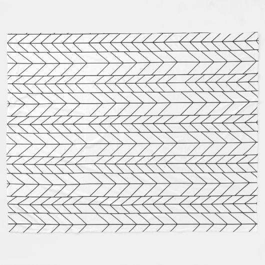Abstraktes Schwarz- oder Farbherringbone-Muster Fleecedecke (Vorderseite (Horizontal))