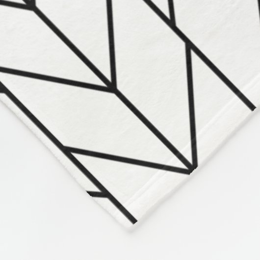 Abstraktes Schwarz- oder Farbherringbone-Muster Fleecedecke (Ecke)