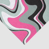 Abstraktes Schwarz-Pink-Fluid Seidenpapier (Ausschnitt)