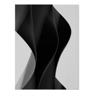 Abstraktes Schwarz Poster
