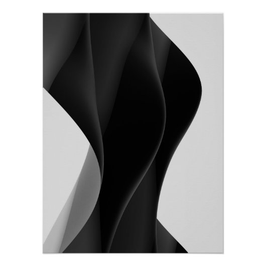 Abstraktes Schwarz Poster (Vorderseite)