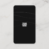 Abstraktes Schwarz | QR-Code für soziale Medien Visitenkarte (Rückseite)