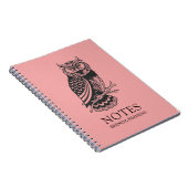 Abstraktes Schwarz/Rosa-Schüssel-Notebook Notizblock (Rechte Seite)