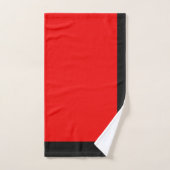 Abstraktes Schwarz-Rot-Muster Badhandtuch Set (Handtuch)