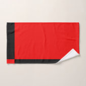 Abstraktes Schwarz-Rot-Muster Badhandtuch Set (Handtuch)