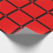 Abstraktes Schwarz-Rot-Muster Geschenkpapier (Ecke)