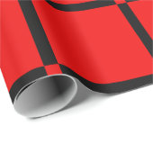 Abstraktes Schwarz-Rot-Muster Geschenkpapier (Rolleneckpunkt)