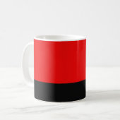 Abstraktes Schwarz-Rot-Muster Kaffeetasse (Vorderseite Links)