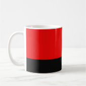 Abstraktes Schwarz-Rot-Muster Kaffeetasse (Links)