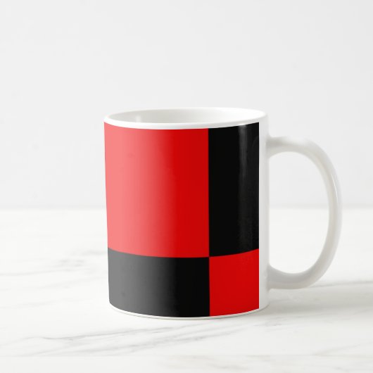 Abstraktes Schwarz-Rot-Muster Kaffeetasse (Rechts)