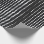 Abstraktes Schwarz-Silber-Design Geschenkpapier (Ecke)
