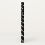 abstraktes Schwarz-Silber-Muster Case-Mate iPhone Hülle (Hinten/Rechts)