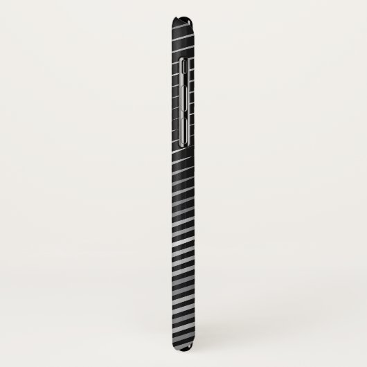 abstraktes Schwarz-Silber-Muster Case-Mate iPhone Hülle (Hinten/Links)