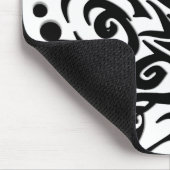Abstraktes Schwarz Stammes- Mousepad (Ecke)