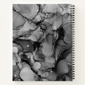 Abstraktes Schwarz-Tinte-Notebook Notizblock (Rückseite)