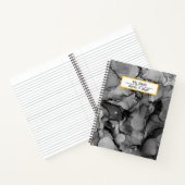 Abstraktes Schwarz-Tinte-Notebook Notizblock (Innenseite)