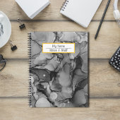 Abstraktes Schwarz-Tinte-Notebook Notizblock